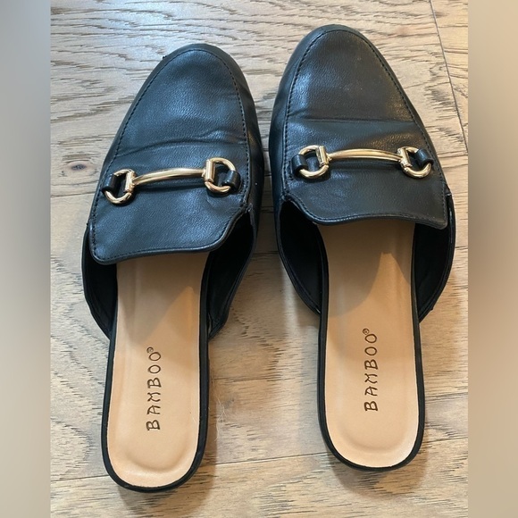 Bamboo Black and gold Mules - Picture 2 of 6